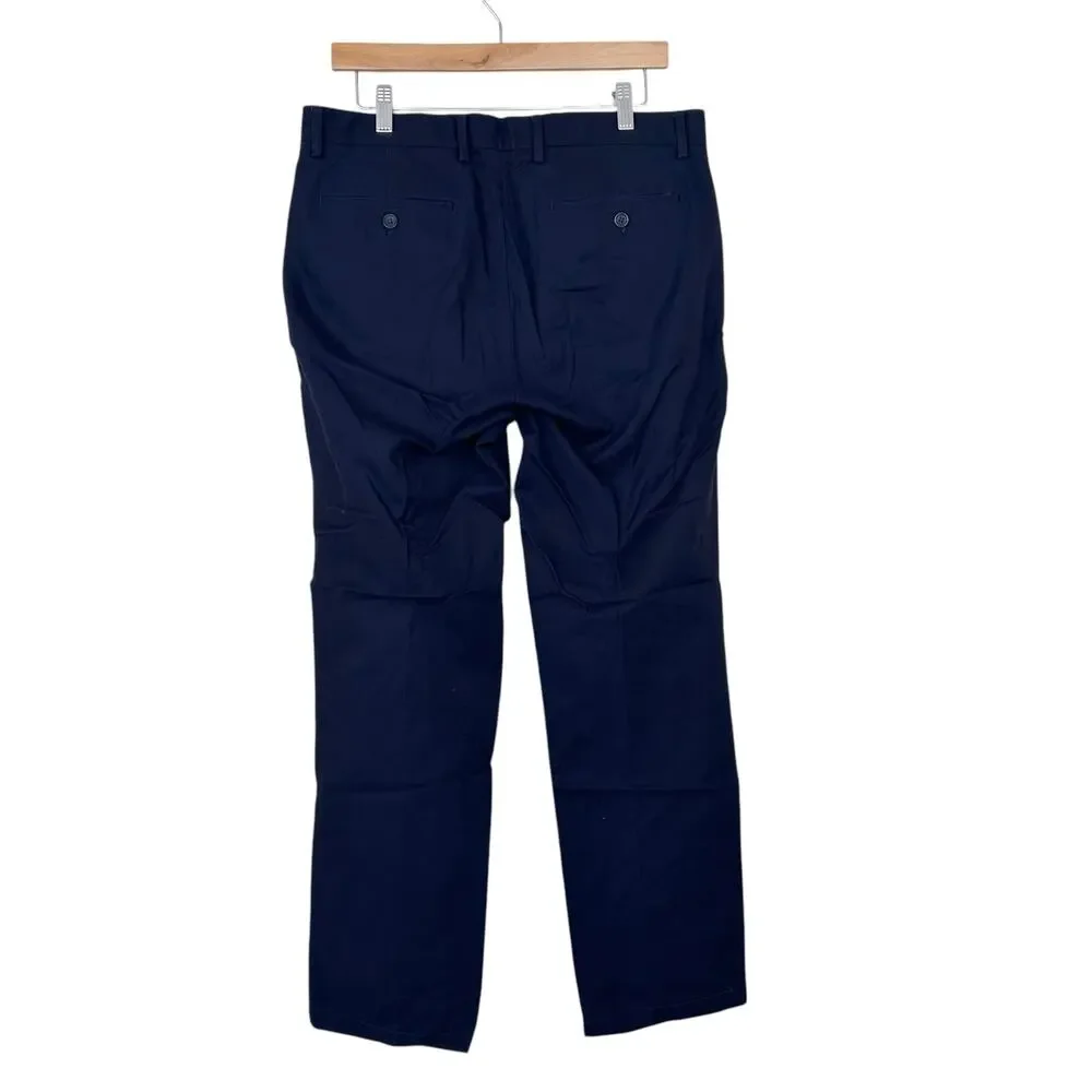 Banana Republic Navy Non Iron Tailored Slim Fit Pants Sz 33x30